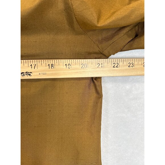 J.Jill‎ Blouse Womens Large Gold Brown 100% Silk Button-Up Long Sleeve Tunic - Picture 5 of 7